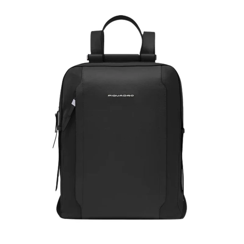 Zaino Donna PIQUADRO Porta Computer in Pelle e Tessuto Nero Linea Circle - CA4576W92T