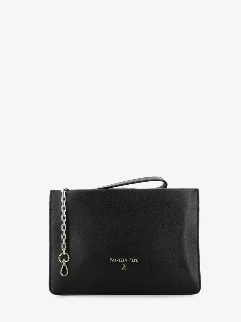 Pochette in similpelle nera