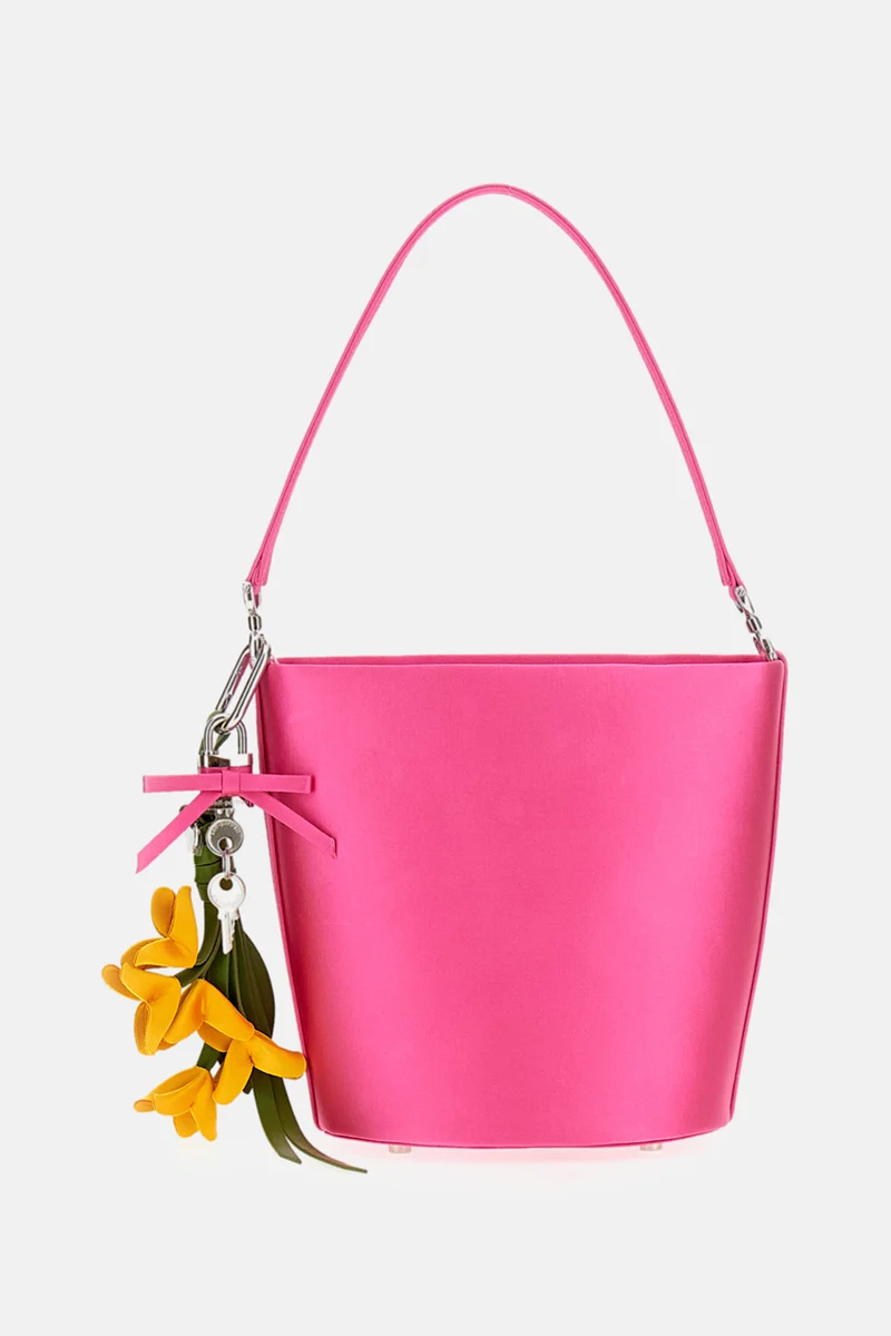 BORSA A CESTINO IN SATIN
