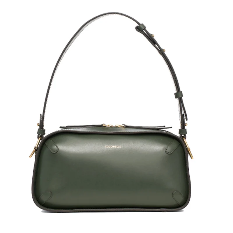 Borsa Donna a Spalla COCCINELLE in Pelle linea Maleta Calf Cocker Colore Alga