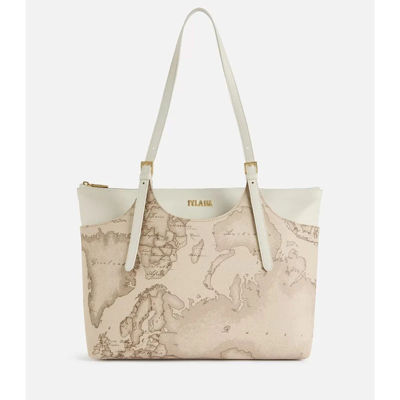 Shopping Bag 1A Classe Alviero Martini linea Ritual Bag stampa Geo Safari LC19