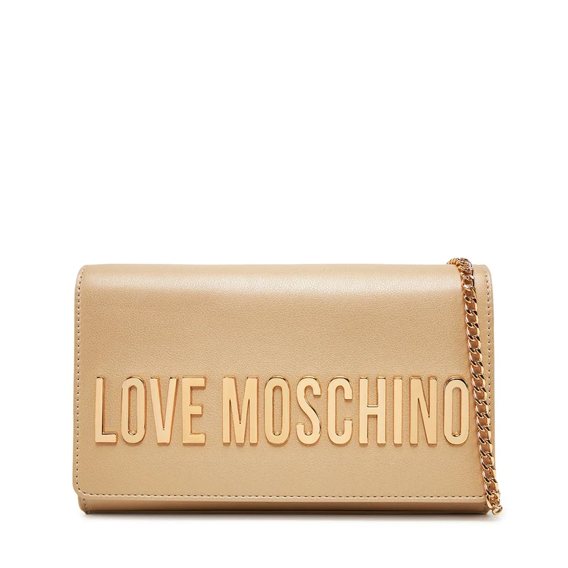 Clutch Donna LOVE MOSCHINO linea Smart Daily Bag Lettering Logo Metallic Gold