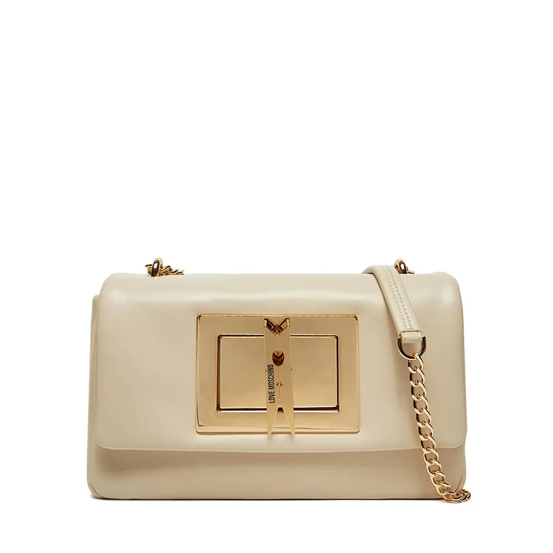 Borsa Donna a Spalla e Tracolla LOVE MOSCHINO linea Clothespin Avorio