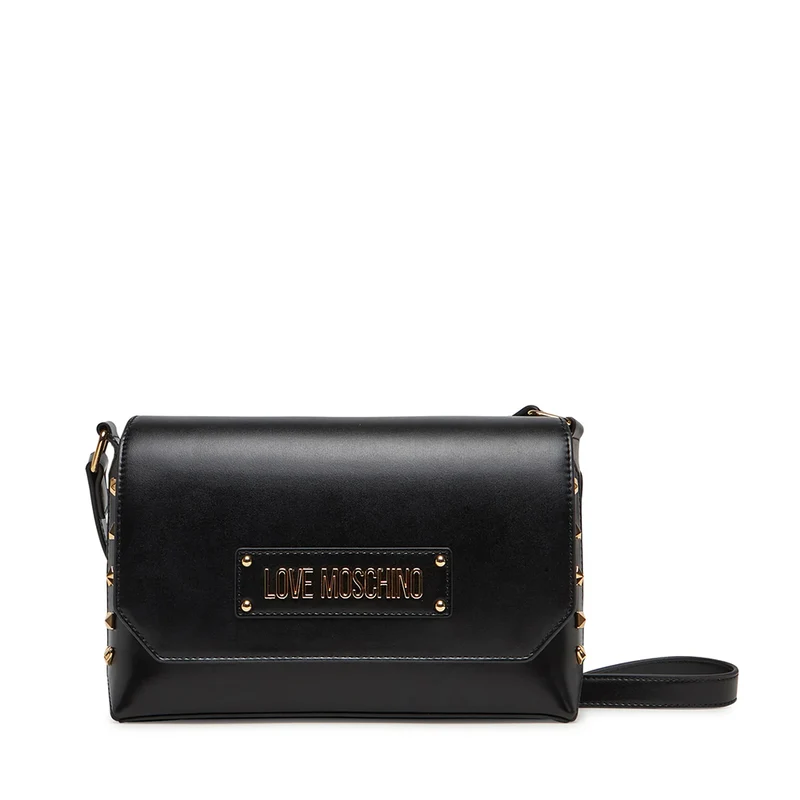 Borsa a Tracolla LOVE MOSCHINO Nera con Borchie