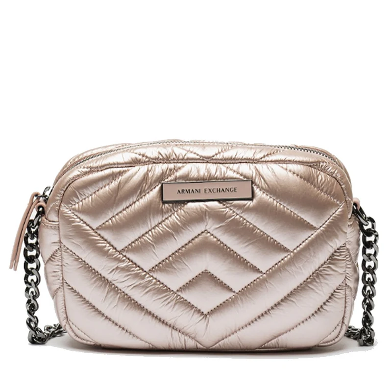 Borsa Donna a Tracolla Chiusa con Zip ARMANI EXCHANGE Colore Rose Gold