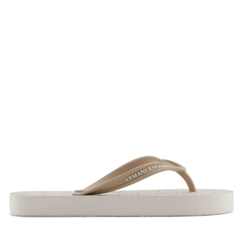 Ciabatte Donna Infradito ARMANI EXCHANGE Colore Off White - Wood Grain