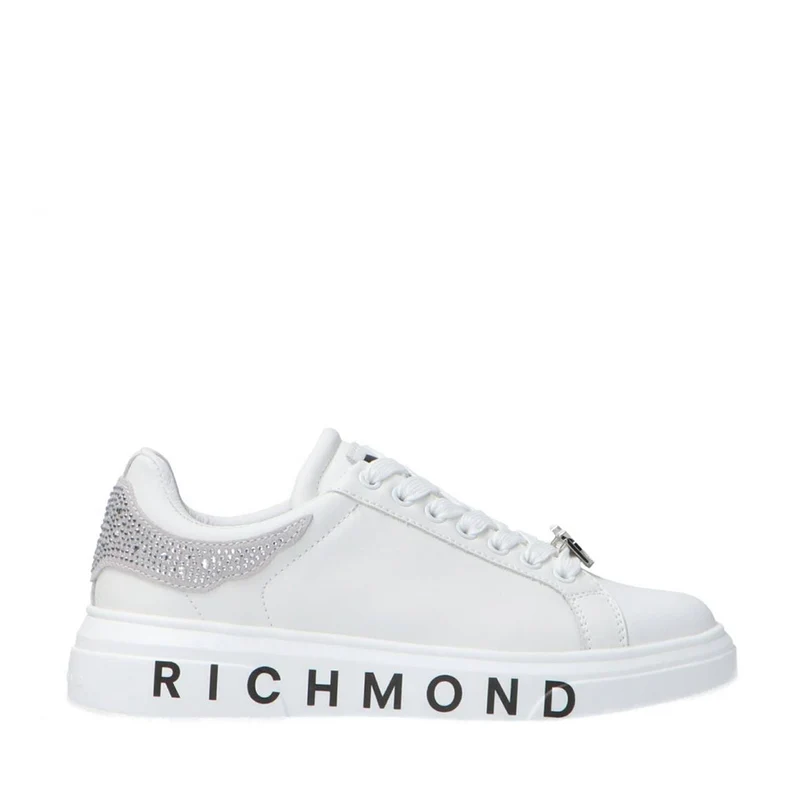 Sneakers Donna JOHN RICHMOND in Pelle Bianca con Strass 27203