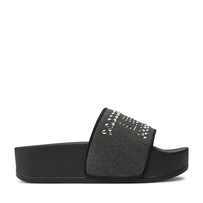 Ciabatte Platform Donna LIU JO Mykonos 01 in Denim Nero