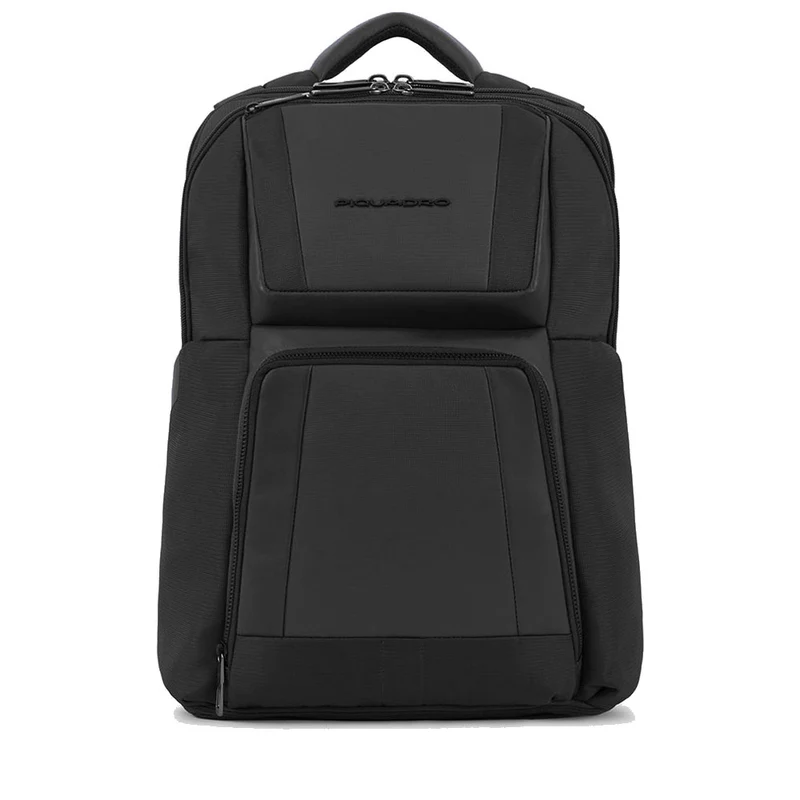 Zaino Uomo PIQUADRO con porta Pc 15,6" in Tessuto e Pelle colore Nero - CA6220W120