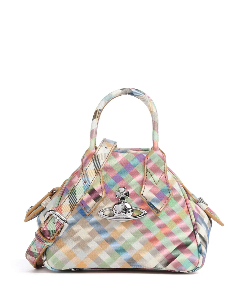 Vivienne Westwood Yasmine Buccia D'Arancia Mini Borsa a tracolla heather plaid