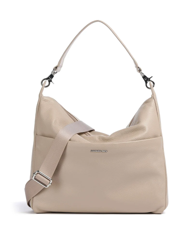 Mandarina Duck Mellow Leather Borsa hobo warm taupe