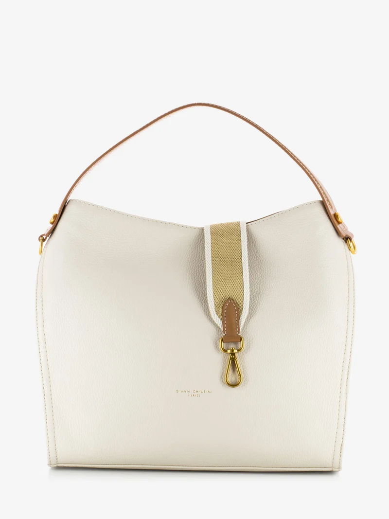 Borsa a spalla in pelle Gisella marble