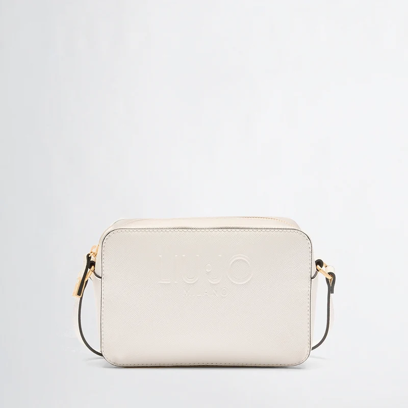 Borsa Donna a Tracolla LIU JO con Logo in Rilievo Off White