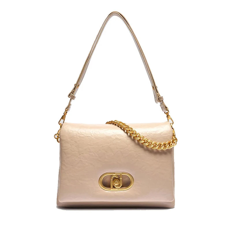 Borsa Donna a Spalla con Pattina LIU JO Better linea La Puffy Sabbia Scuro