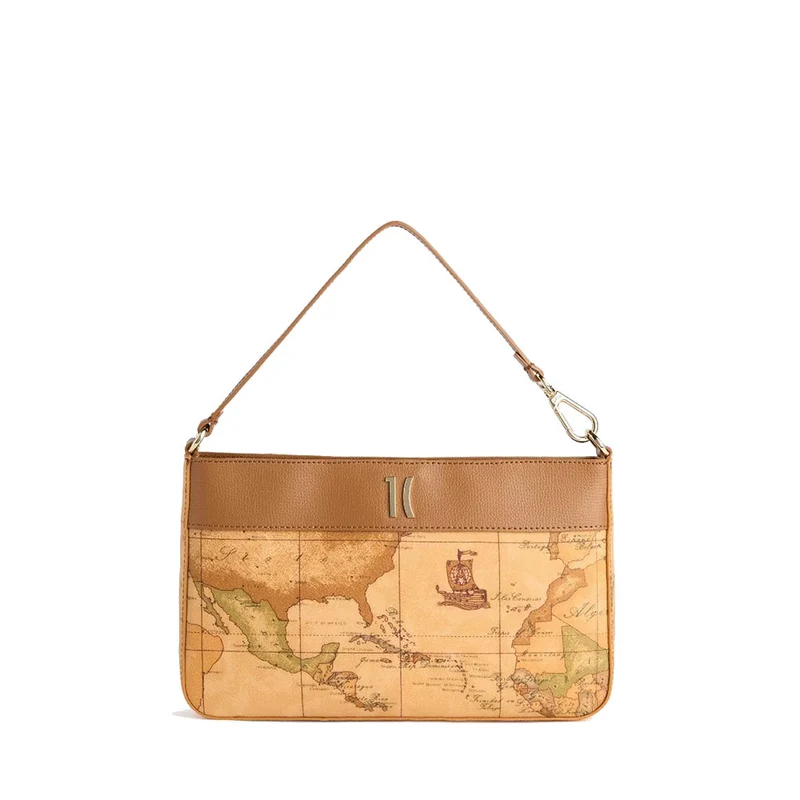 Pochette con Manichetto 1A Classe Alviero Martini linea Heritage Geo colore Geo Classic e Cuoio PO41