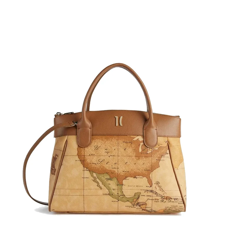 Borsa a Mano 1A Classe Alviero Martini linea Heritage Geo colore Geo Classic e Cuoio LC14