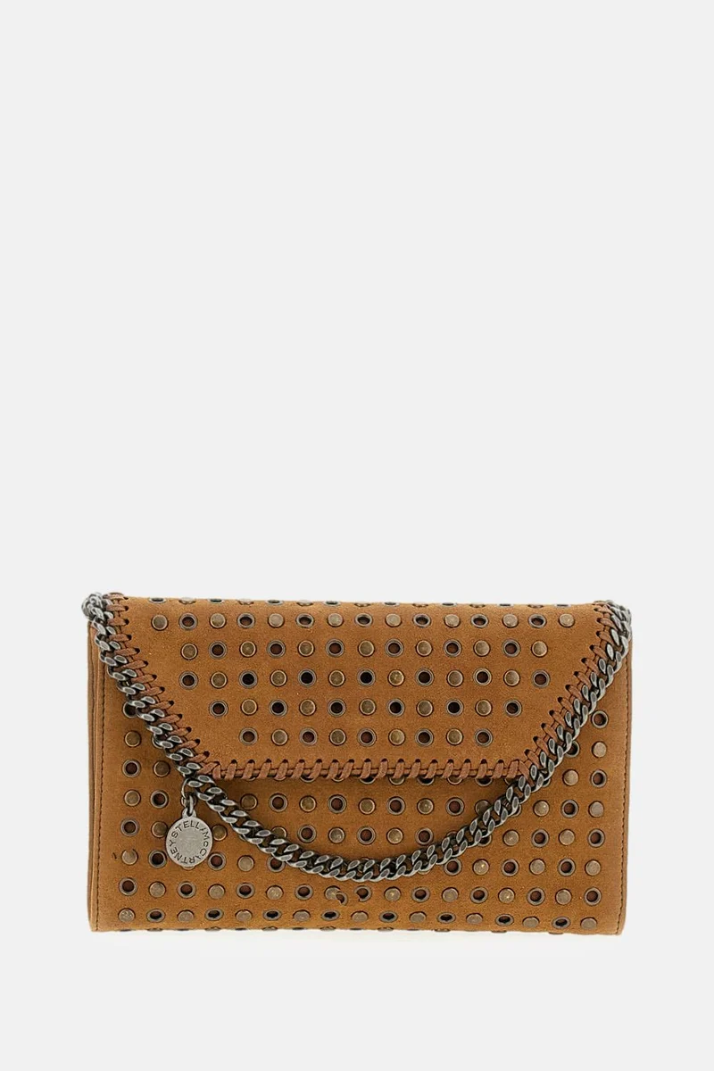 BORSA PORTAFOGLIO A TRACOLLA IN ALTER SUEDE CON BORCHIE