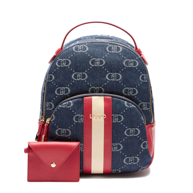 Zaino Donna LIU JO in Denim Jacquard colore Blue Denim