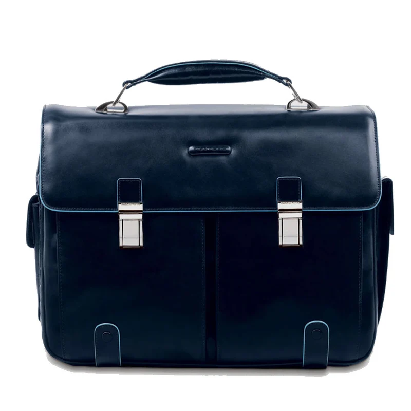 Cartella PIQUADRO Porta Pc 15,6" Linea Blue Square in Pelle Blu - CA1068B2