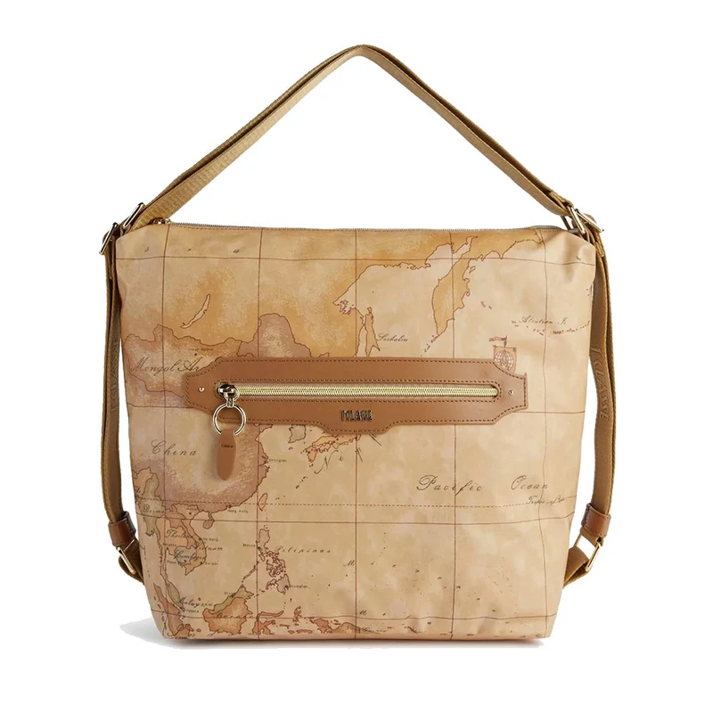 Borsa Sottospalla Doppia Portabilità 1A Classe Alviero Martini linea Social Fusion Geo Classic e Cuoio LC01