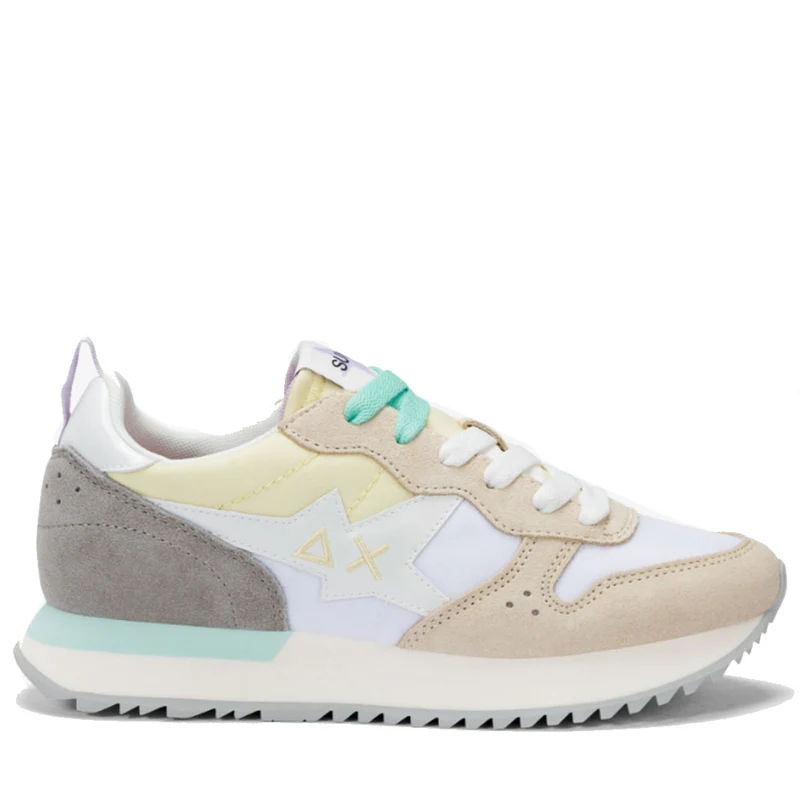 Scarpe Donna Sun68 Sneakers Stargirl Multicolor Colore Bianco Panna - Z35211