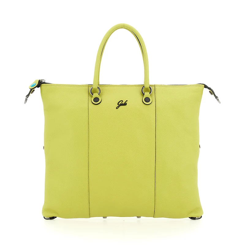 Borsa Donna a Mano con Tracolla GABS G3 PLUS Large in Pelle Martellata Verde Papiro