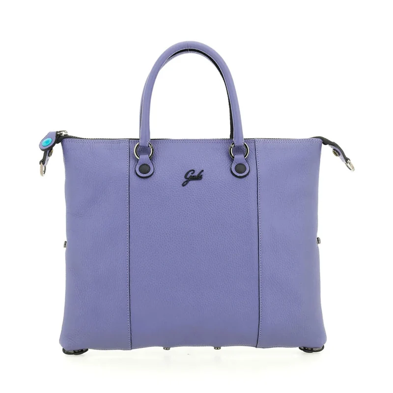 Borsa Donna a Mano con Tracolla GABS G3 PLUS Medium in Pelle Martellata Viola Fiordaliso