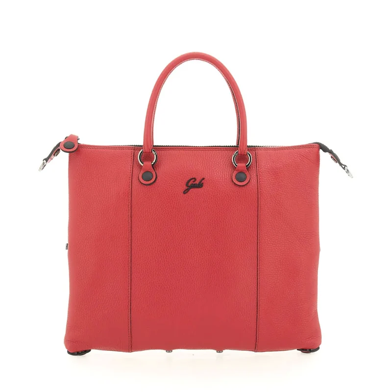Borsa Donna a Mano con Tracolla GABS G3 PLUS Medium in Pelle Martellata Rosso Fuoco