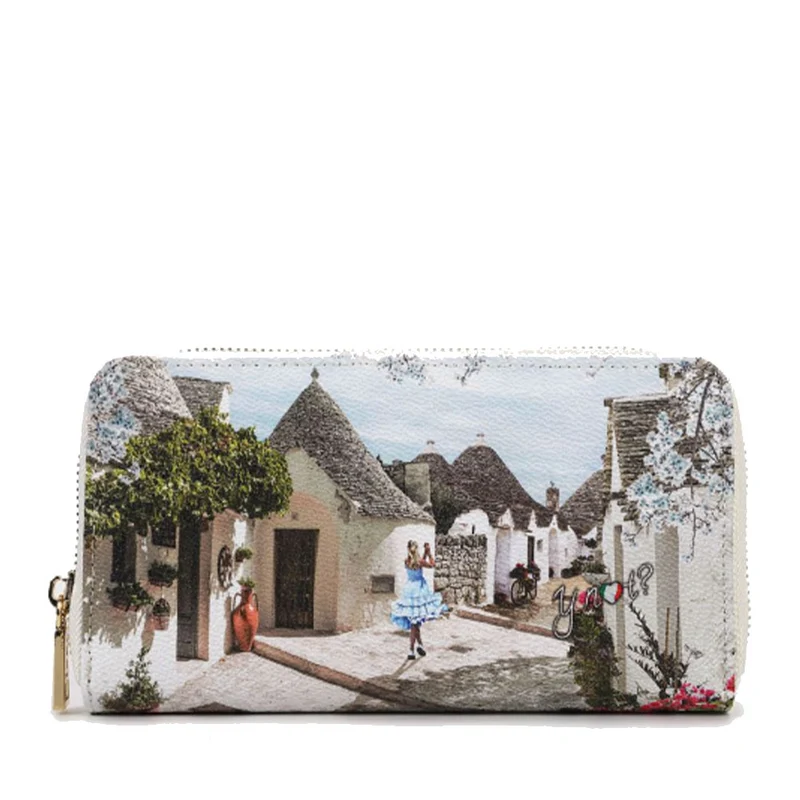Portafoglio Donna Y NOT YES-361 Stampa Alice in Trulli Chiusura Zip Around
