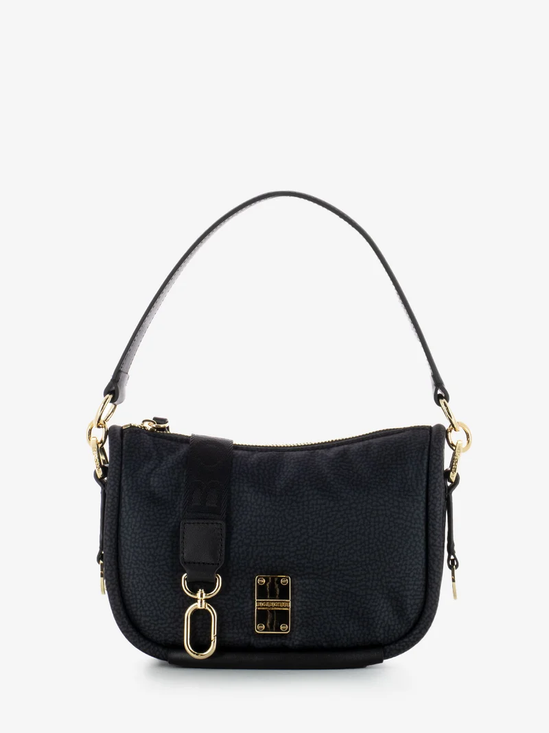 Borsa a tracolla stampa OP dark black