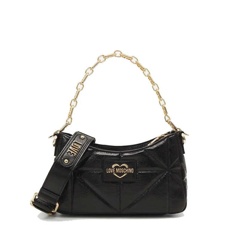 Borsa Donna a Tracolla LOVE MOSCHINO linea Geometric Quilted Trapuntata Nera