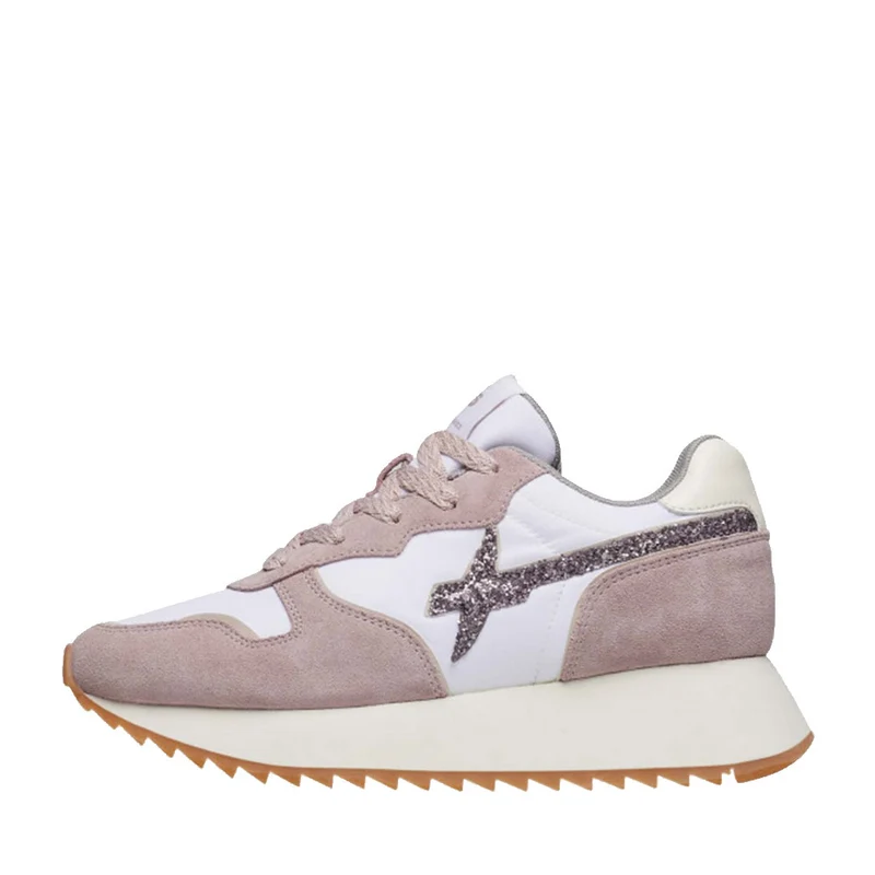 Sneakers Donna W6YZ Jet-W. in Tessuto Tecnico e Suede Shadow Grey e White