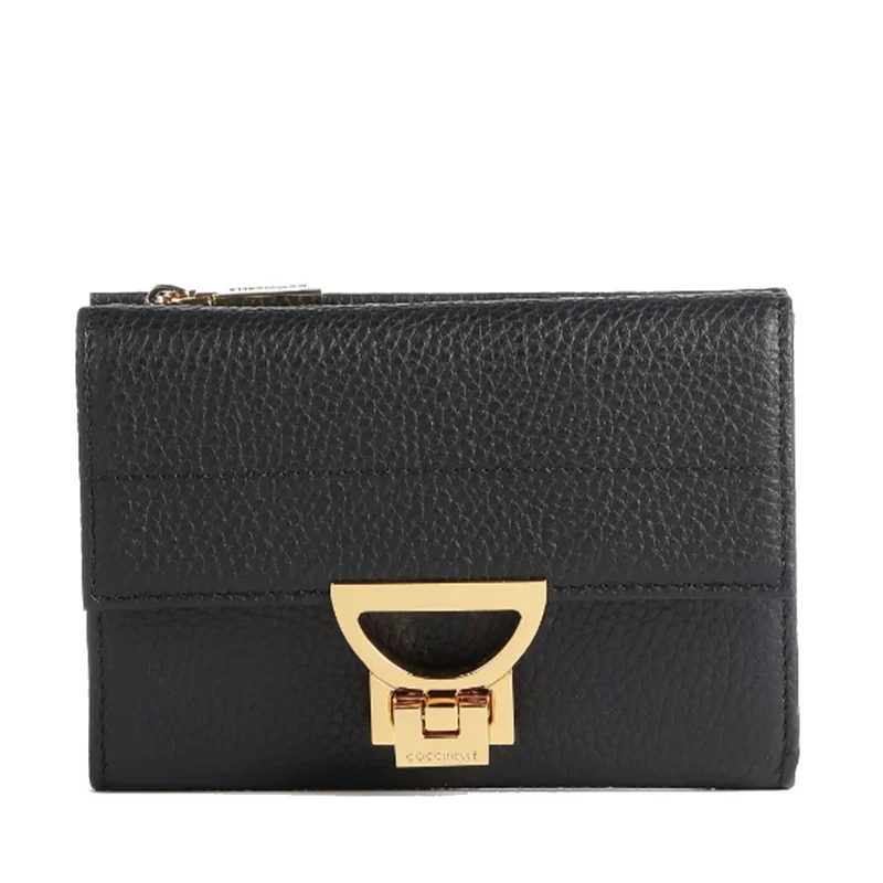 Portafoglio Donna Piccolo COCCINELLE in Pelle Nera Linea Arlettis