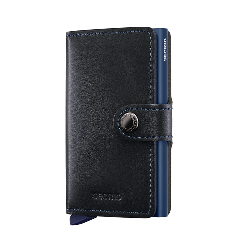 Porta Carte con Clip SECRID linea Original in Pelle Black Blu con RFID