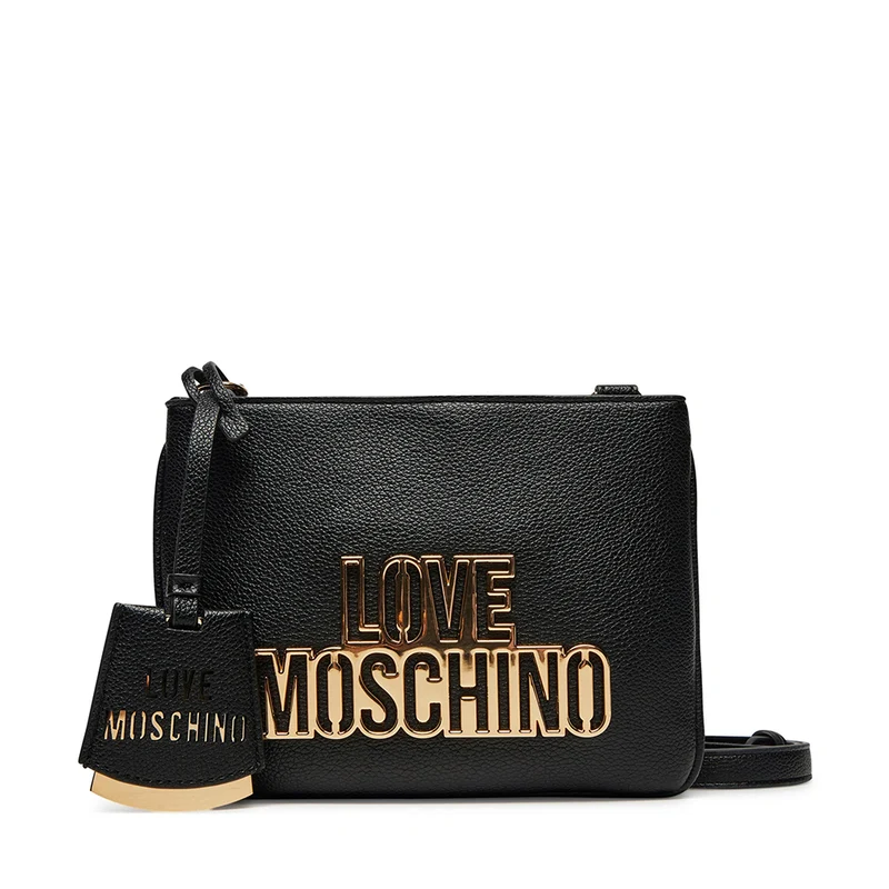 Borsa Donna a Tracolla LOVE MOSCHINO linea Cut Out Logo Nero