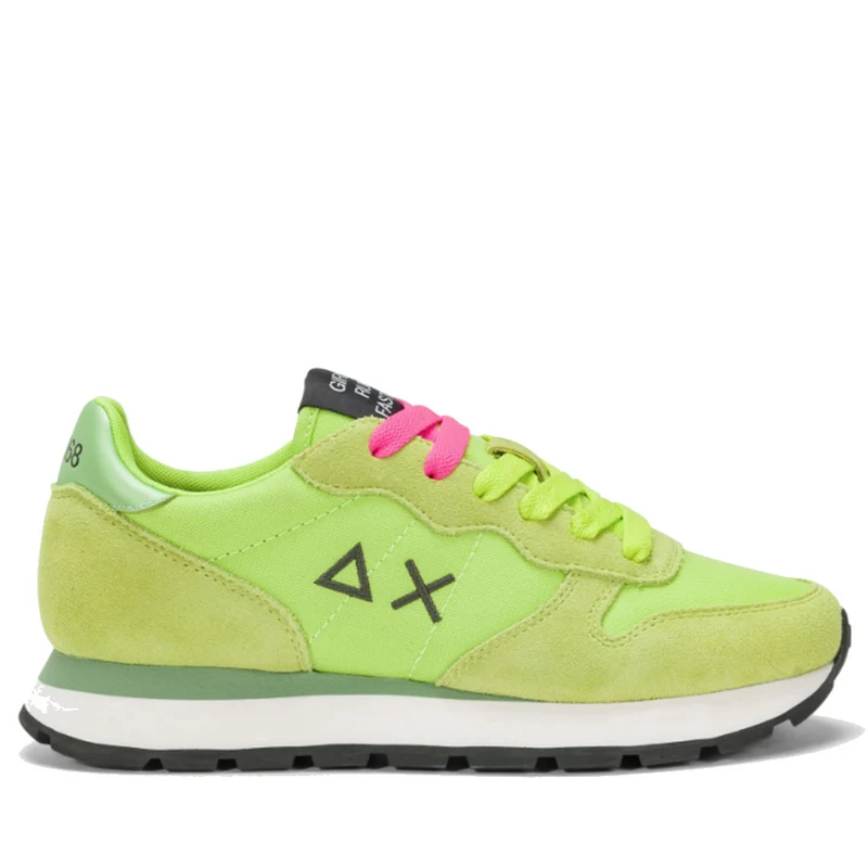 Scarpe Donna Sun68 Sneakers Ally Nylon Solid Colore Lime - Z44201
