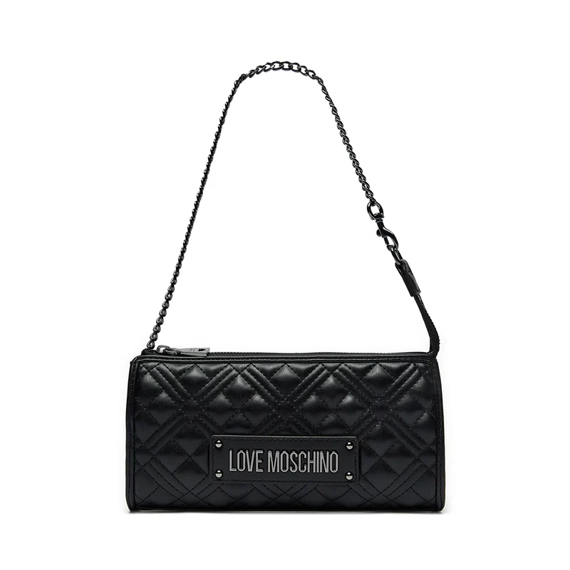 Pochette Donna LOVE MOSCHINO linea Quilted Nero con Logo Canna di Fucile