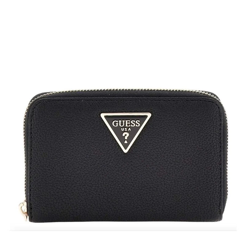 Portafoglio Donna GUESS Chiuso con Zip Linea Laurel Colore Nero Misura Media