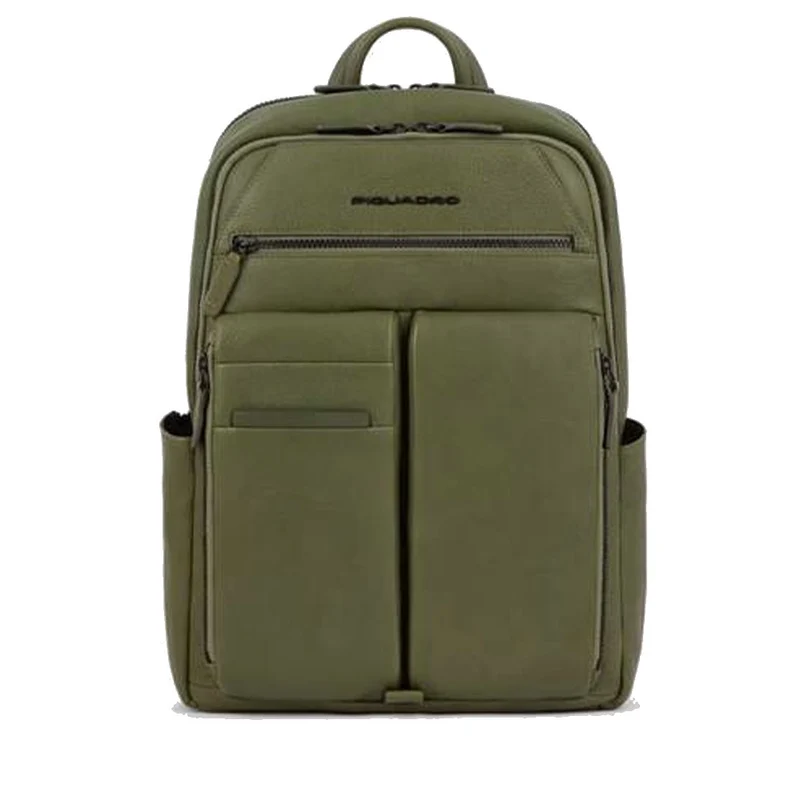 Zaino Uomo PIQUADRO in Pelle Colore Verde Linea Paavo con Porta Pc 14" - CA6029S122