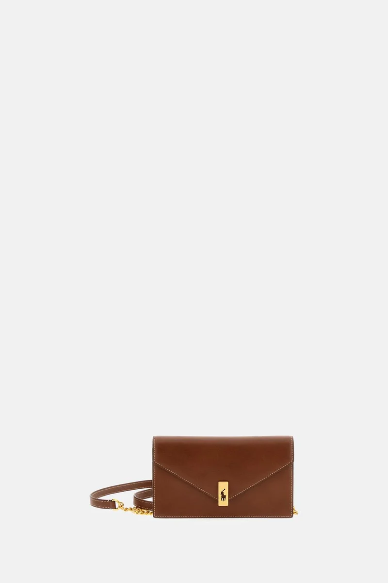 PORTAFOGLIO E BORSA CON CATENA IN PELLE POLO ID