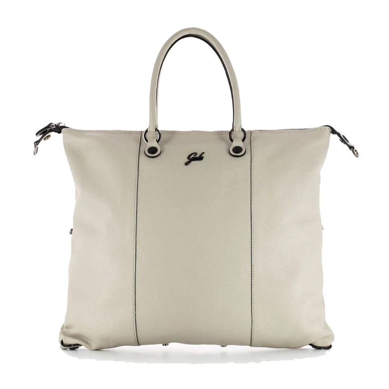 Borsa Donna a Mano con Tracolla GABS G3 PLUS in Pelle Martellata color Pietra Large