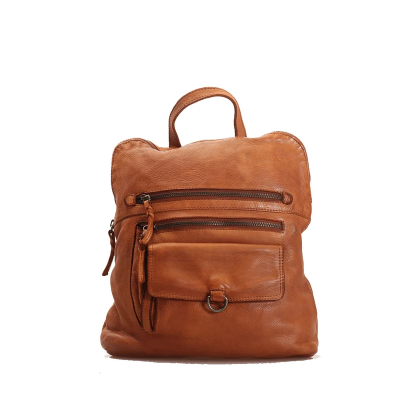 Zaino Donna GIANNI CONTI in Pelle effetto Vintage color Cognac