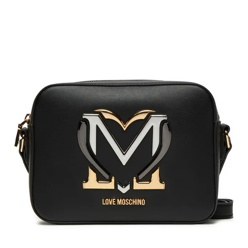 Camera Case a Tracolla LOVE MOSCHINO linea Colorful Heart Nero