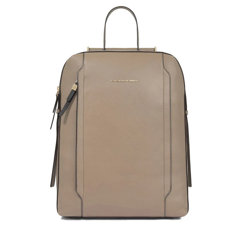 Zaino Donna PIQUADRO Porta Computer in Pelle Colore Tortora Linea Circle - CA4576W92