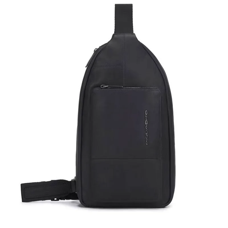 Borsello Monospalla Uomo in Pelle con Porta iPad PIQUADRO Colore Nero - CA5880W116