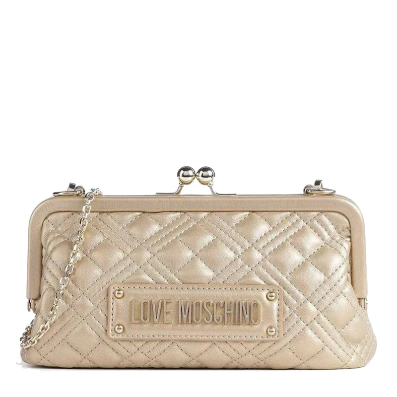 Clutch Donna LOVE MOSCHINO linea Quilted colore Oro JC4252