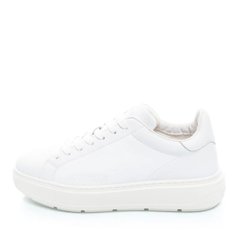 Scarpe Donna LOVE MOSCHINO Sneakers linea Bold Love in Pelle Bianca