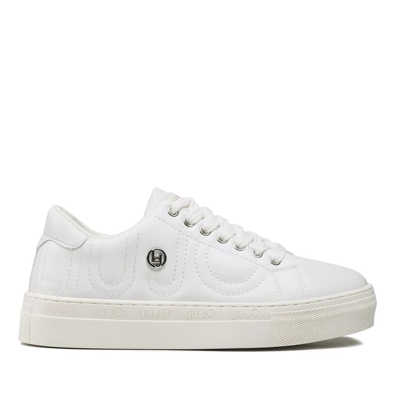 Scarpe Donna LIU JO Sneakers Alicia 209 Bianche con Maxi Logo Ricamato