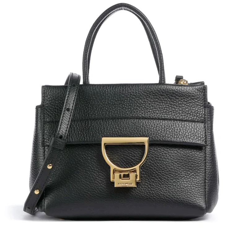 Borsa Donna a Mano COCCINELLE in Pelle linea Arlettis Colore Nero Misura Piccola