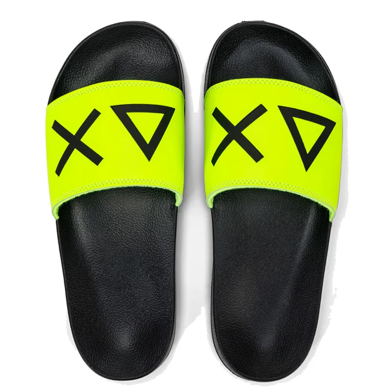 Ciabatte da Uomo SUN 68 Linea Slippers Logo Colore Giallo Fluo